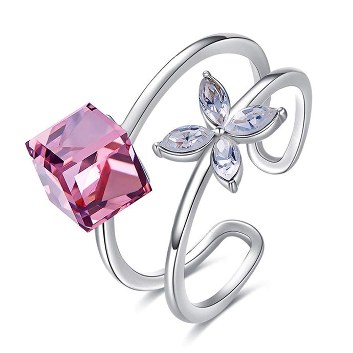 Swarovski Adjustable Ring Design from Paris for Women and Girls