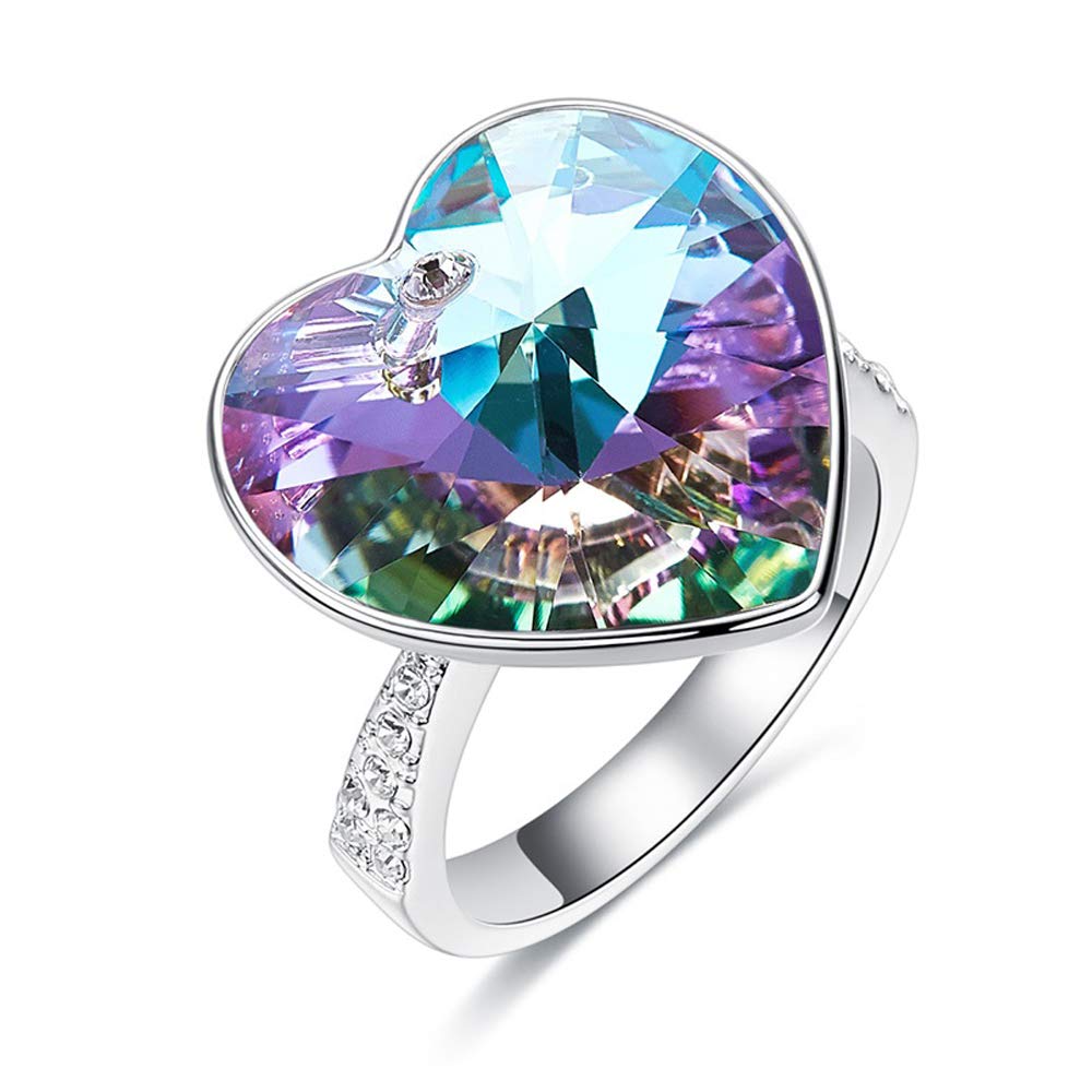 Swarovski Silver Plated Design from Paris Perfect to Gift Heart Ring